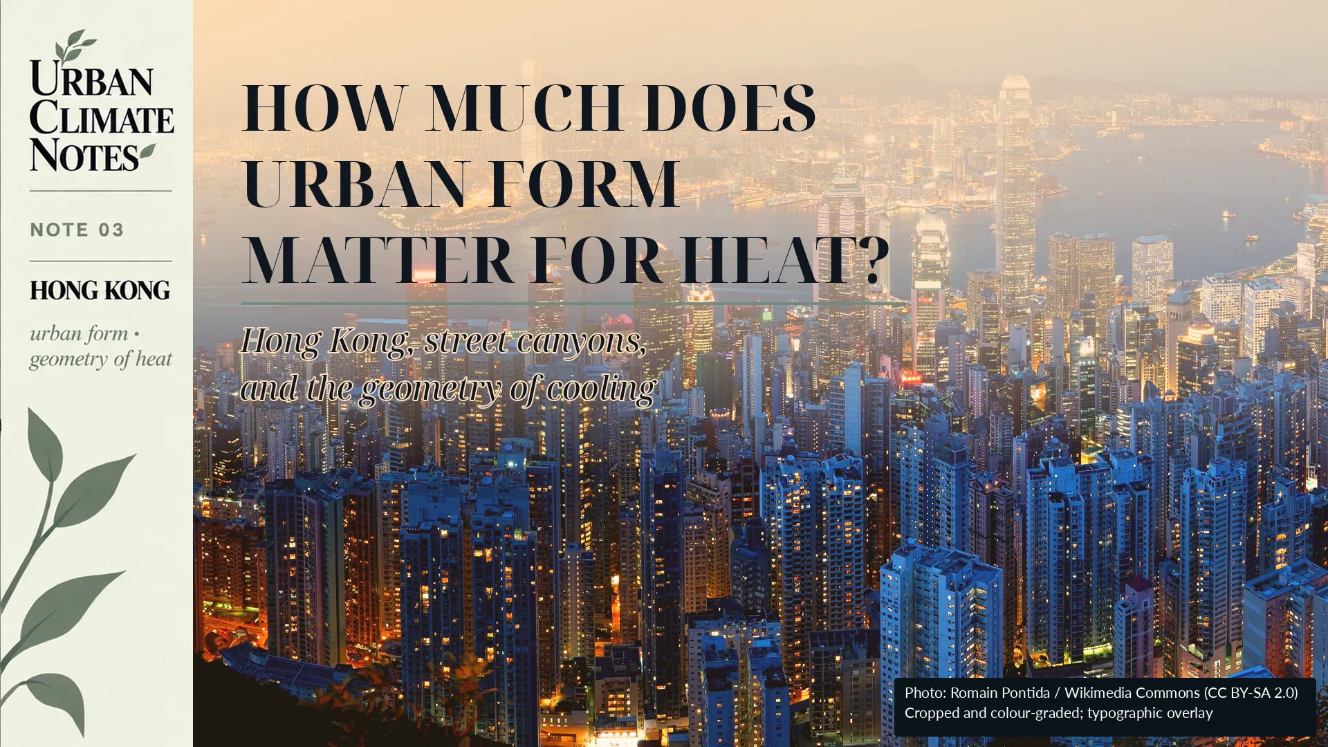 How Much Does Urban Form Matter for Heat? cover